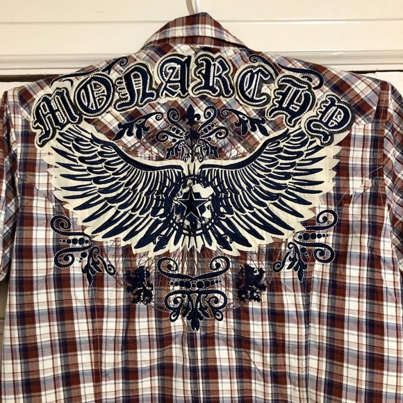 Monarchy Short Sleeve Button Down Shirt - Picture 4 of 5